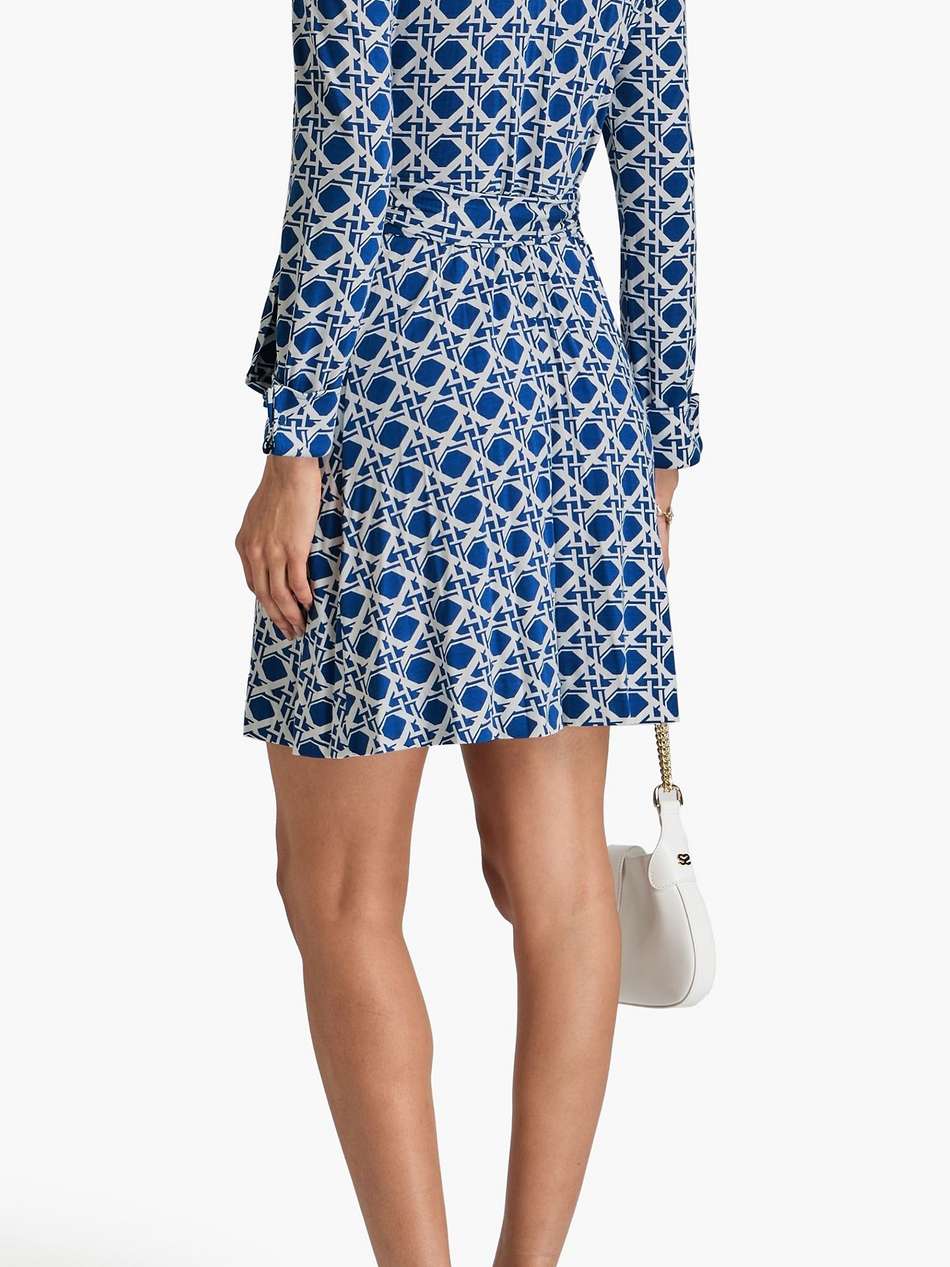 didi printed jersey mini wrap dress