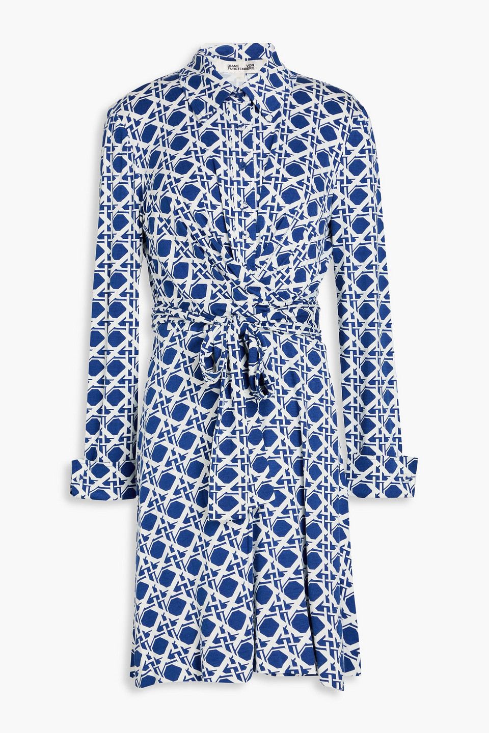 Diane Von Furstenberg Phoenix Reversible Dress In Cobalt Blue