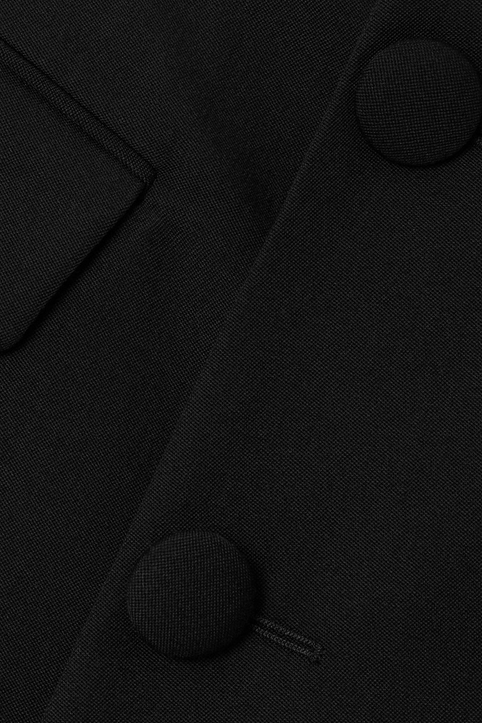 Balmain Wrap-effect Button-embellished Wool Shorts In Black