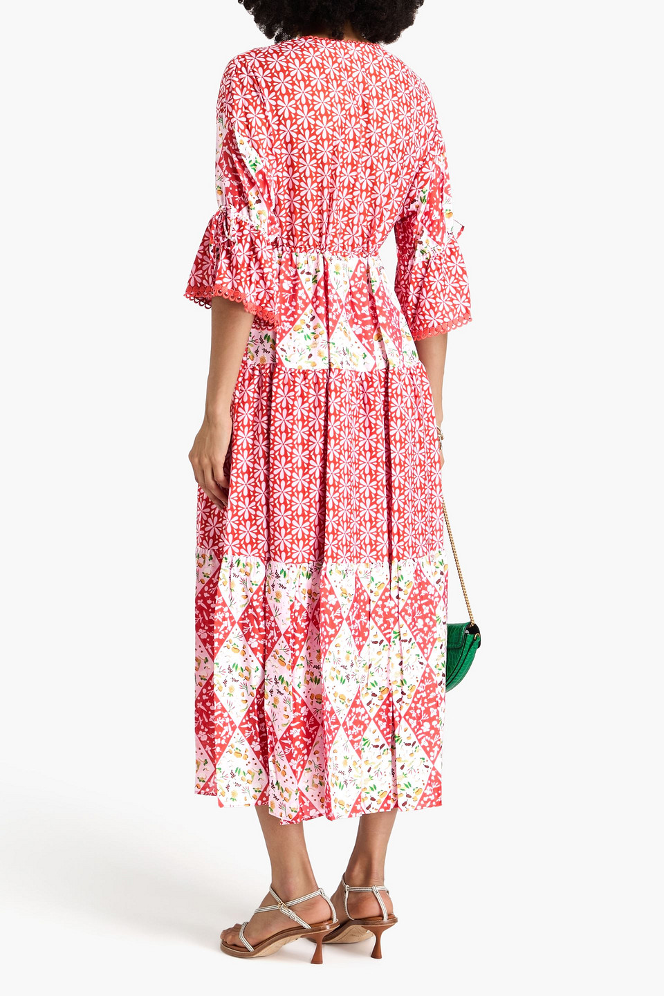 Diane Von Furstenberg Boris Floral-print Cotton And Silk-blend Voile Midi Dress In Tomato Red