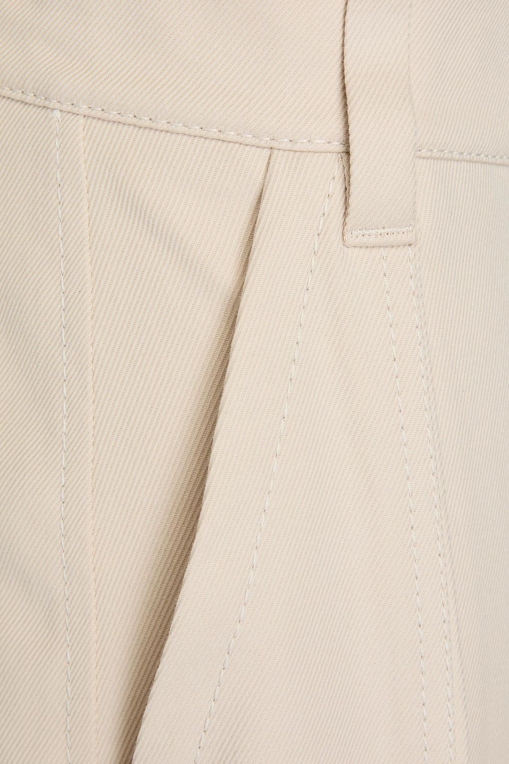 BRUNELLO CUCINELLI Cropped pleated stretch-cotton twill tapered pants