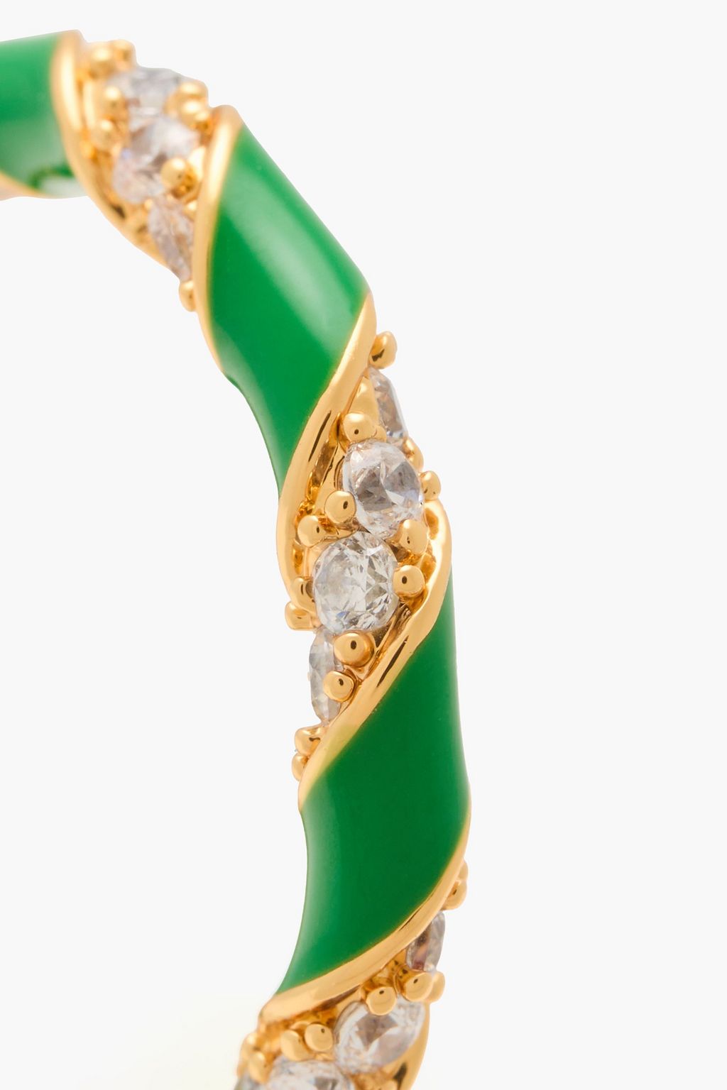 ZIMMERMANN Gold-tone, crystal and enamel ring