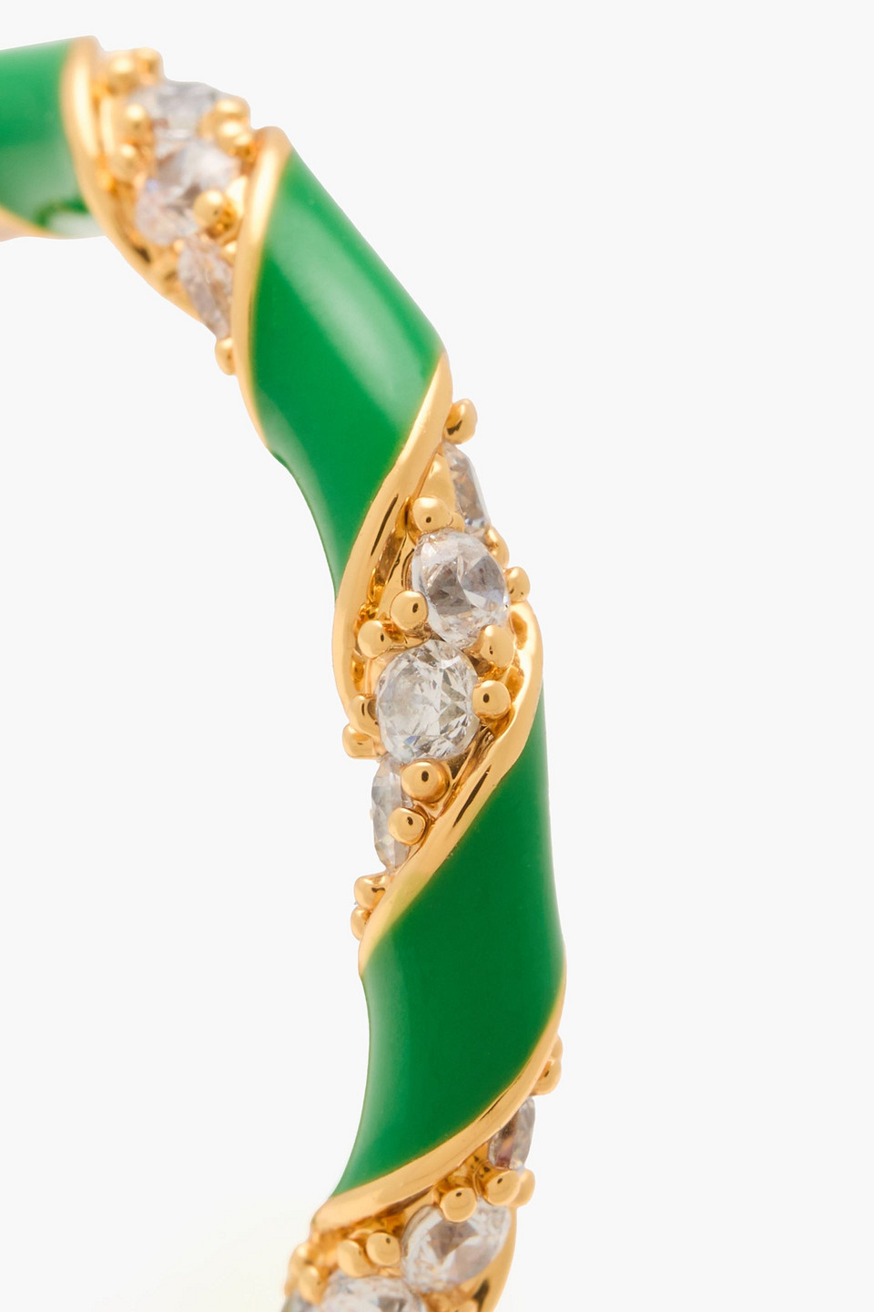 Shop Zimmermann Gold-tone, Crystal And Enamel Ring In Grün