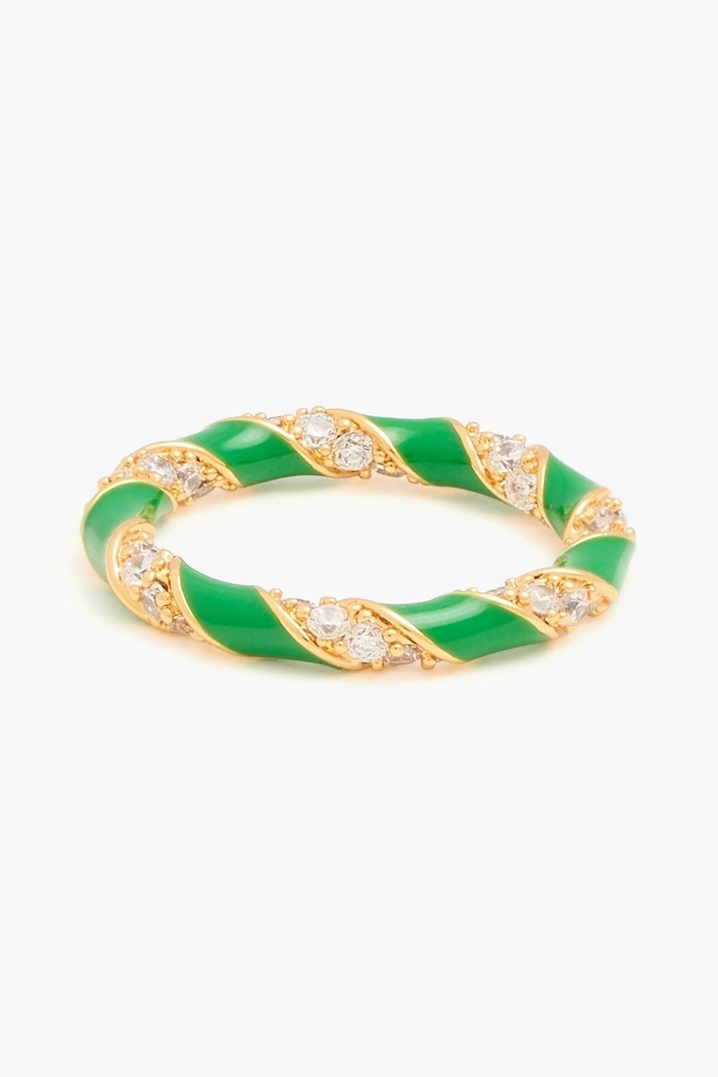 ZIMMERMANN Gold-tone, crystal and enamel ring