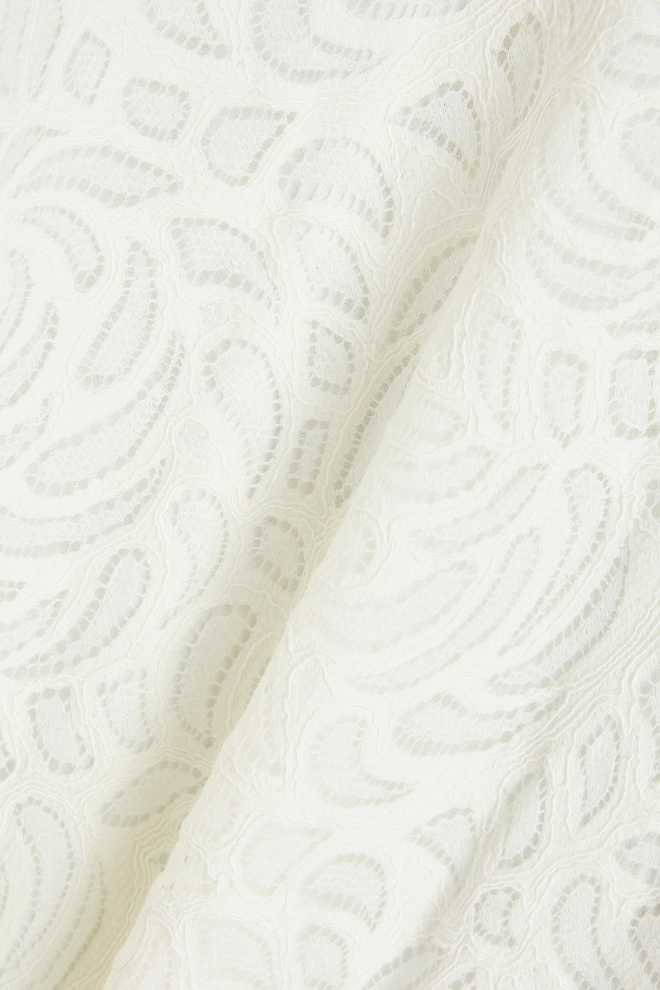 Diane Von Furstenberg Helene Belted Corded Lace Midi Dress In Elfenbein