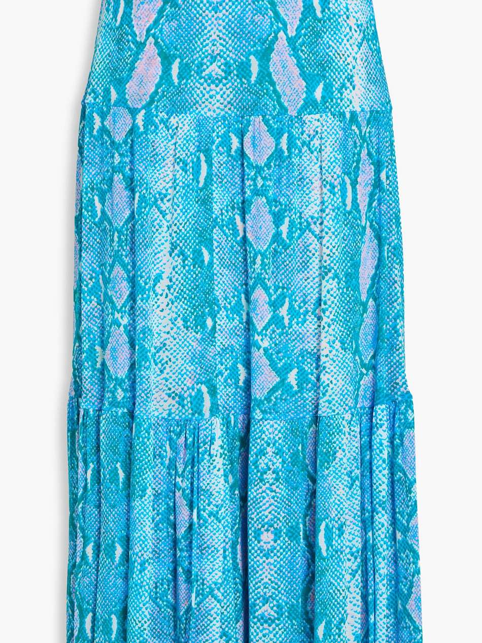austria reversible printed stretch-mesh midi skirt