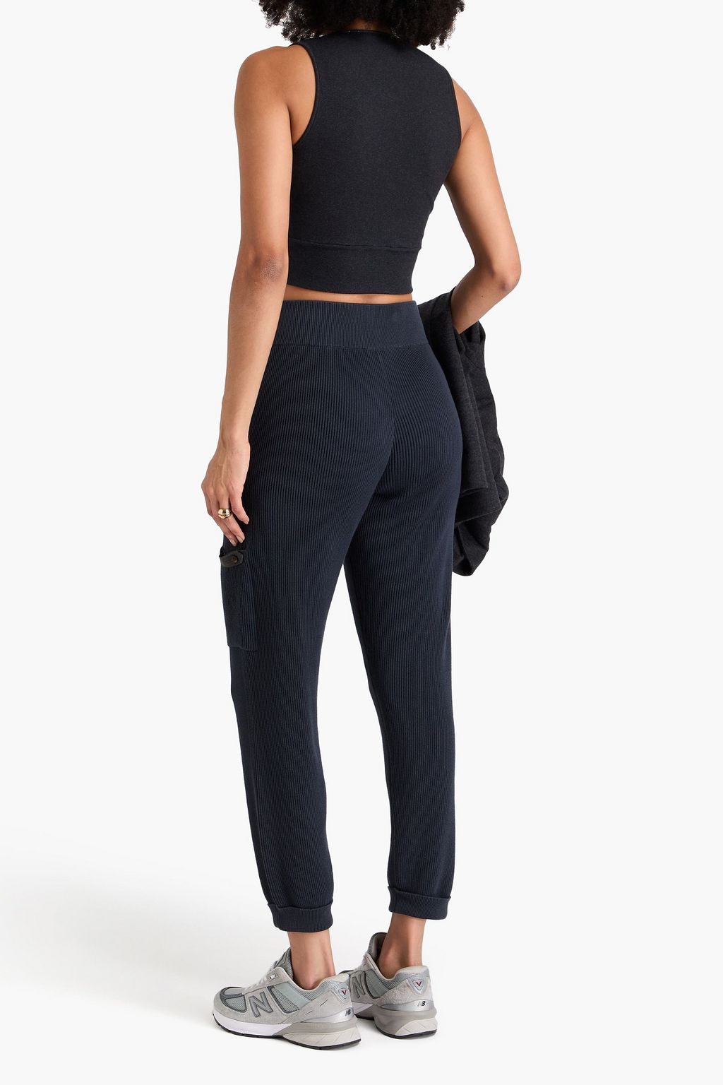 BRUNELLO CUCINELLI Track Pants aus gerippter Baumwolle mit Zierperlen