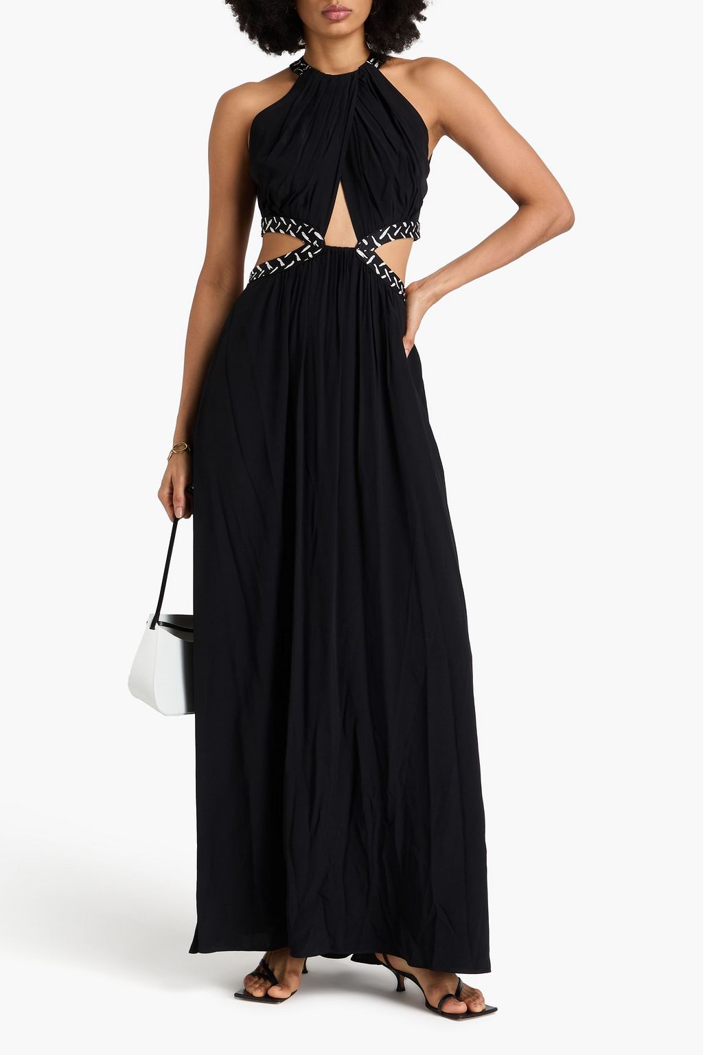 DIANE VON FURSTENBERG Elizabeth cutout cady maxi dress