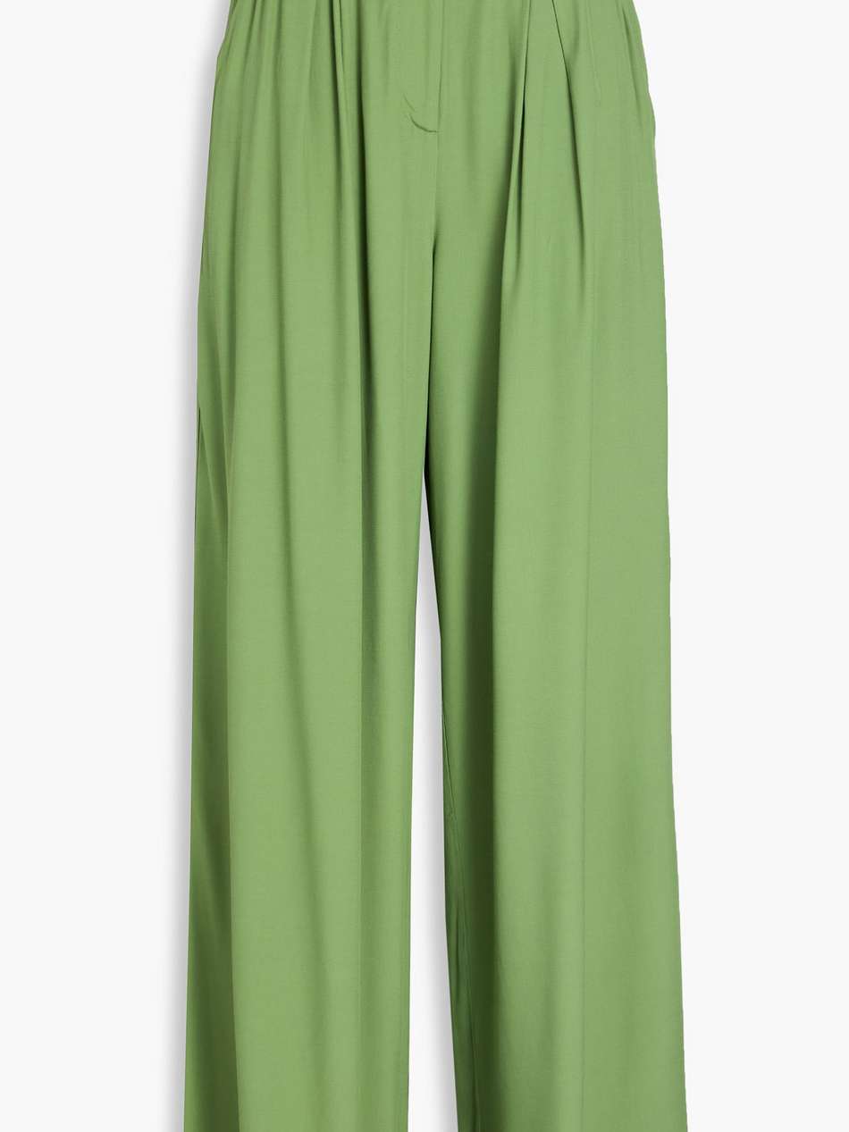 bellini pleated crepe wide-leg pants