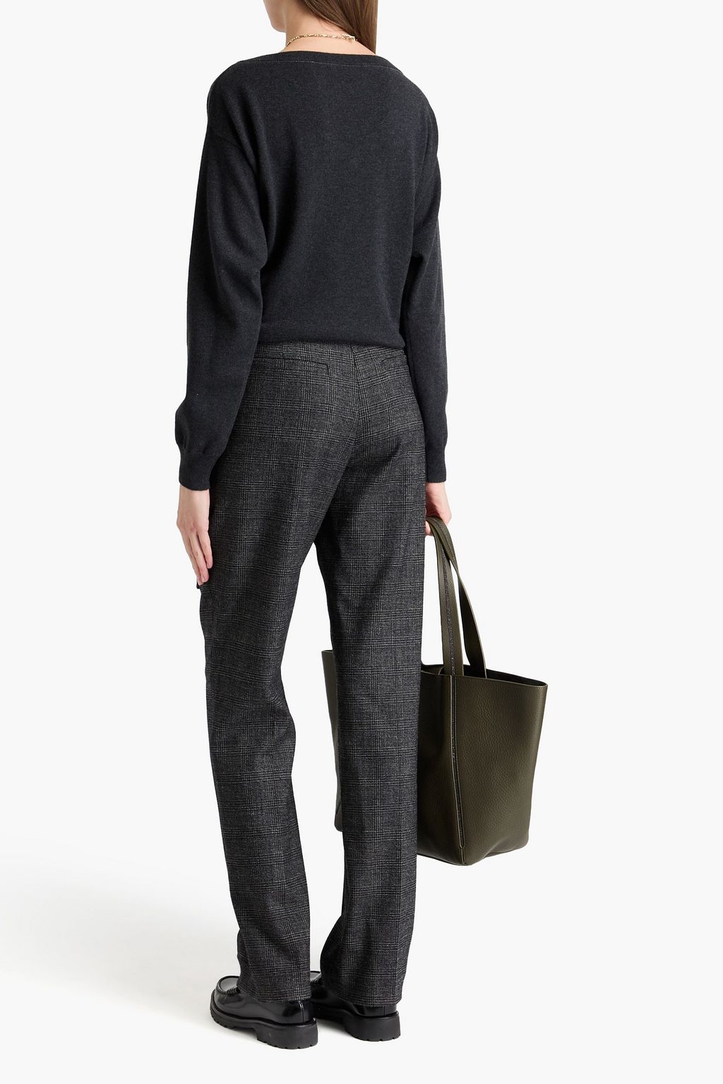 BRUNELLO CUCINELLI Hose mit geradem Bein aus einer Wollmischung mit Glencheck-Muster