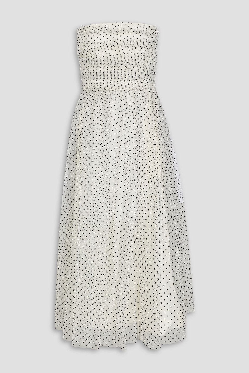 Zimmermann Polka-dot Tulle Dress In Ivory