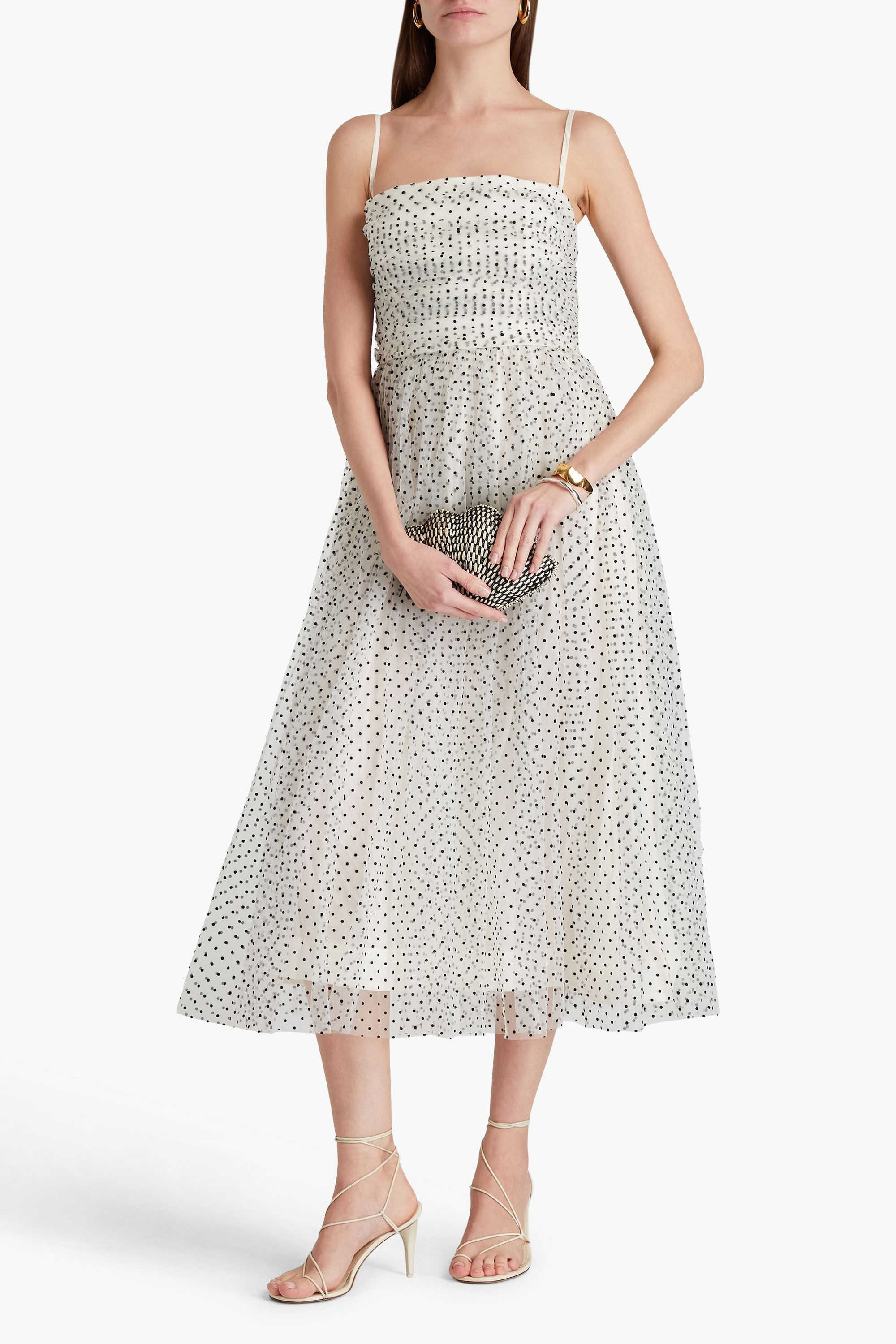 Zimmermann Strapless flocked tulle midi dress