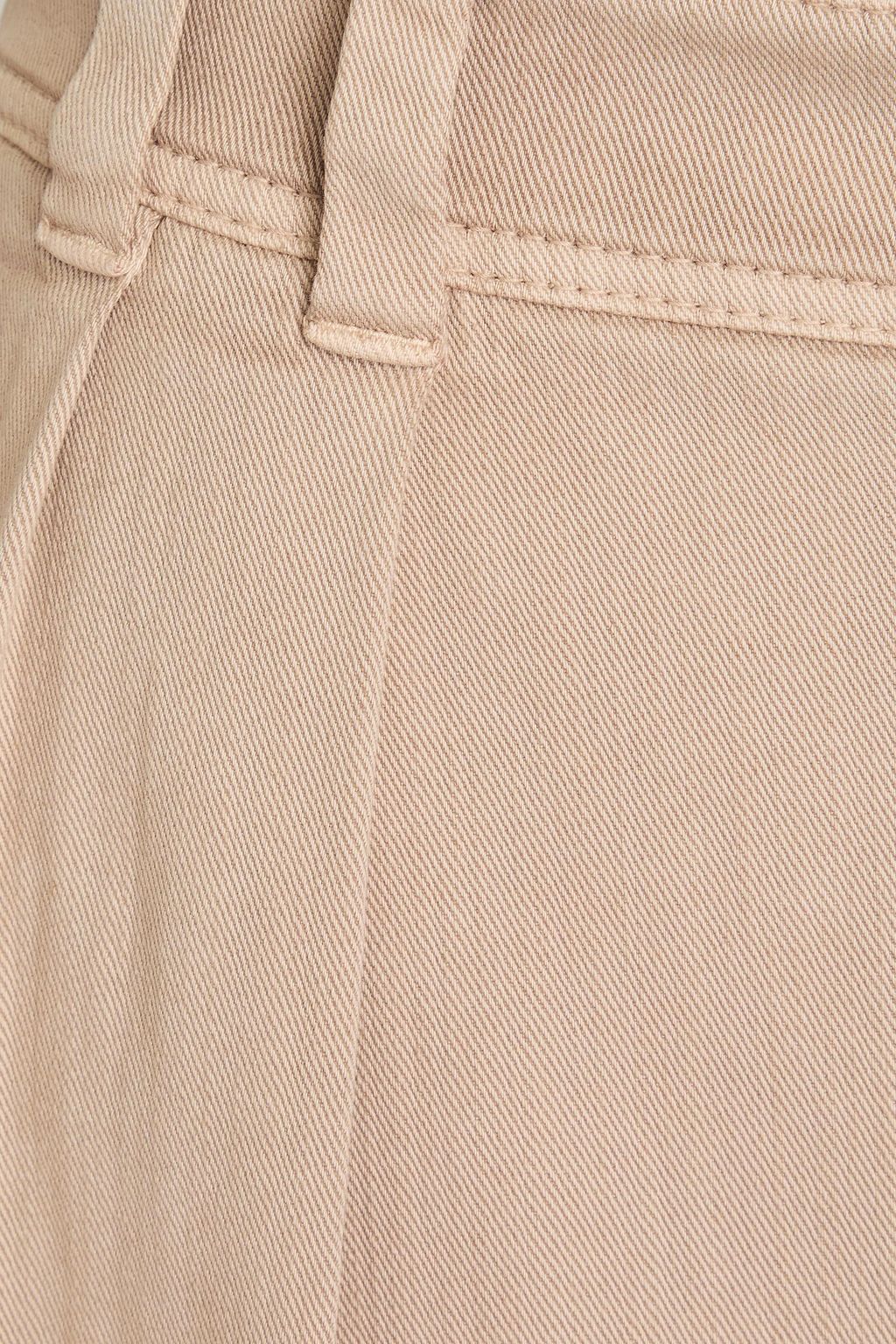 BRUNELLO CUCINELLI Hoch sitzende Jeans mit weitem Bein, Falten und Zierperlen