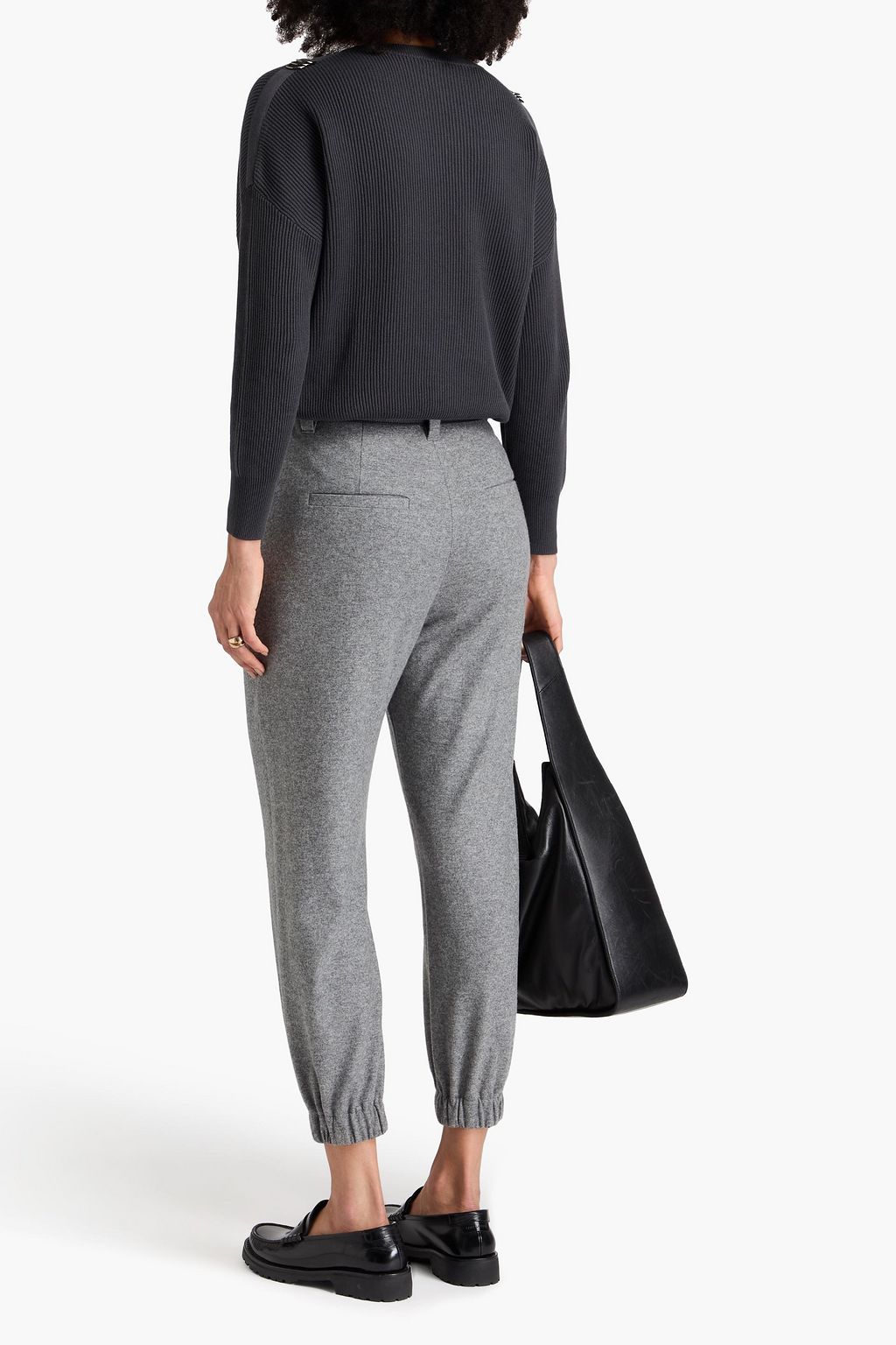 BRUNELLO CUCINELLI Cropped Track Pants aus Kaschmir