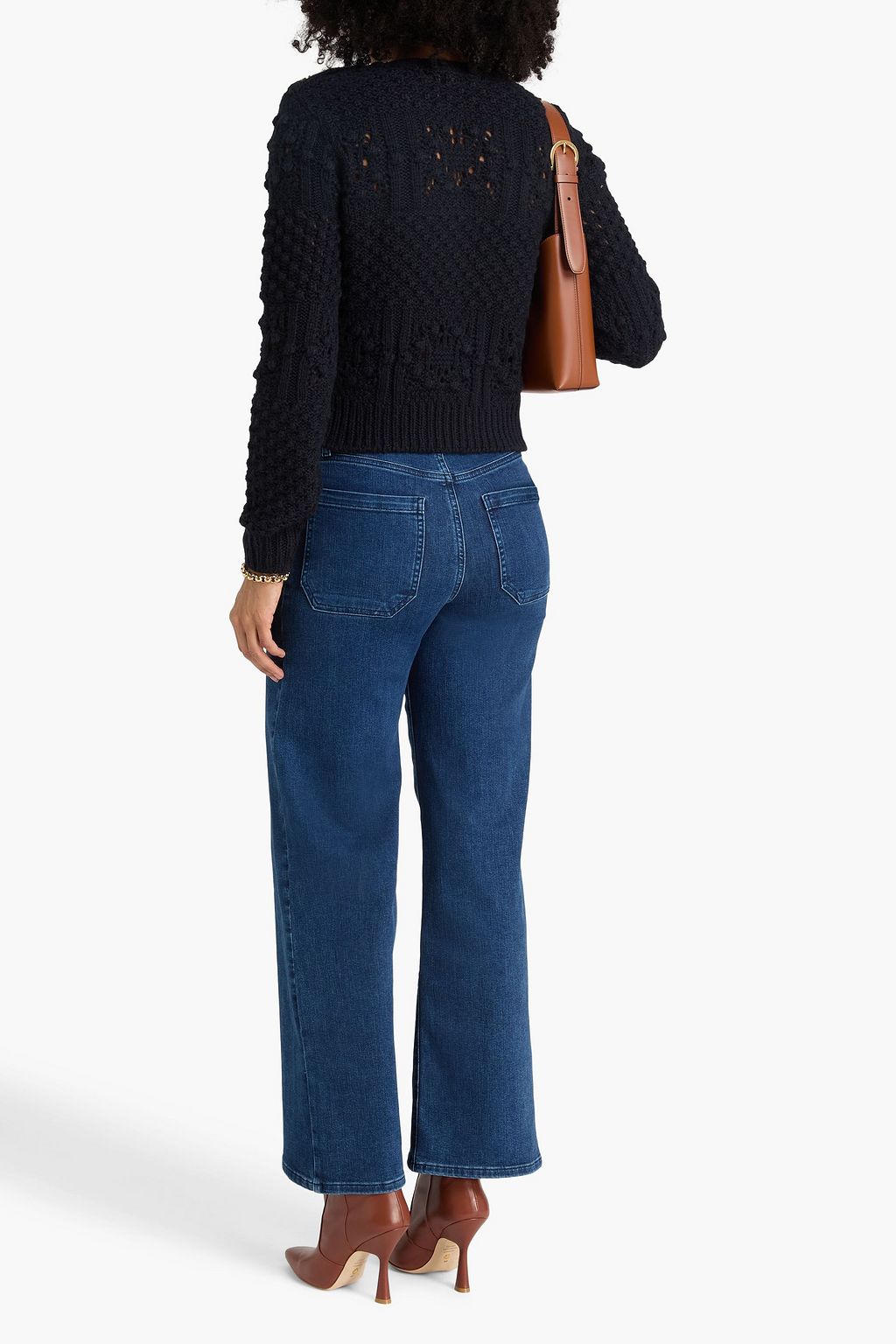 FRAME Le Slim Palazzo high-rise wide-leg jeans