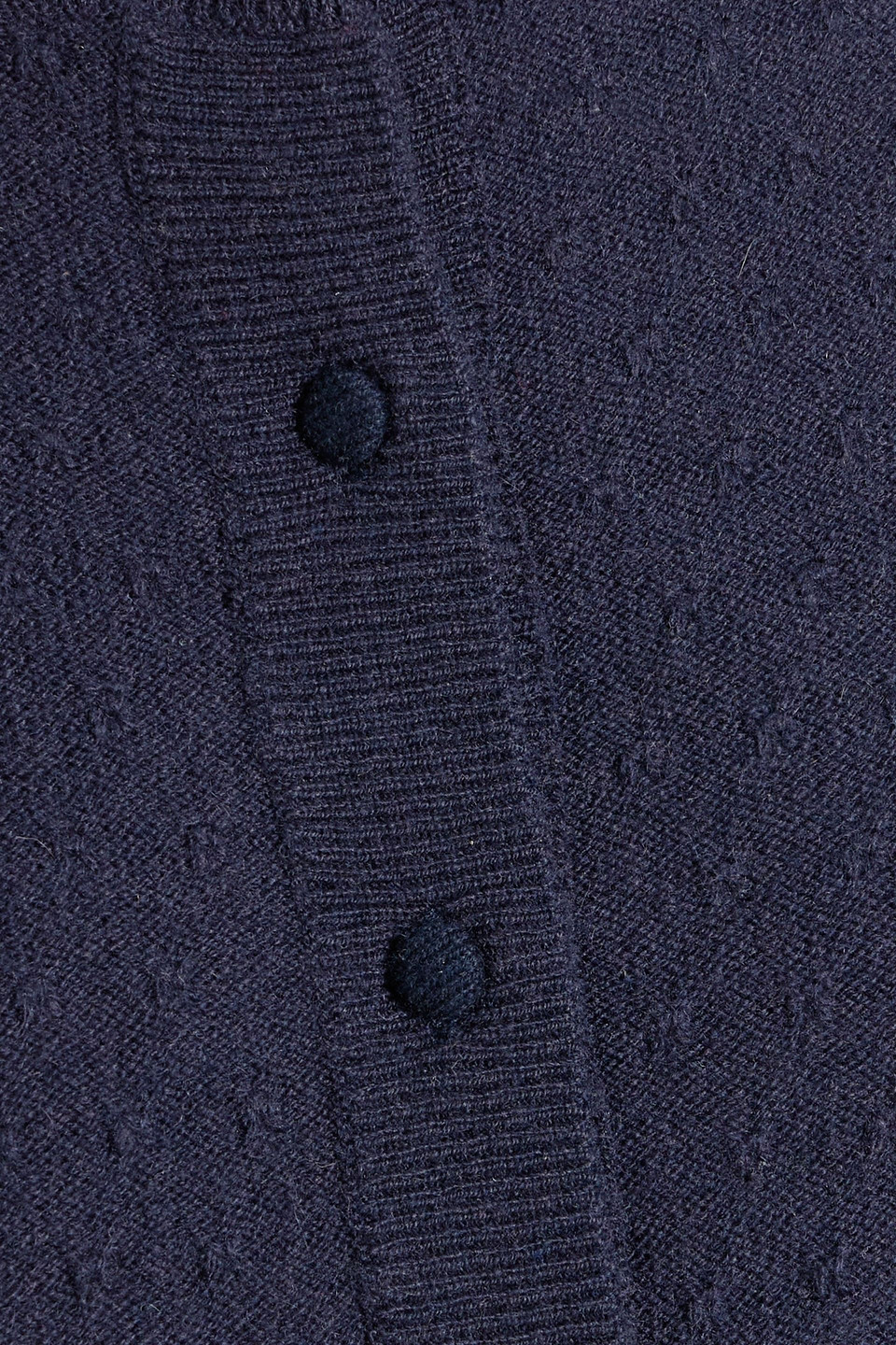 Frame The Cashmere Pointelle Puff Sleeve Cardigan In Blue