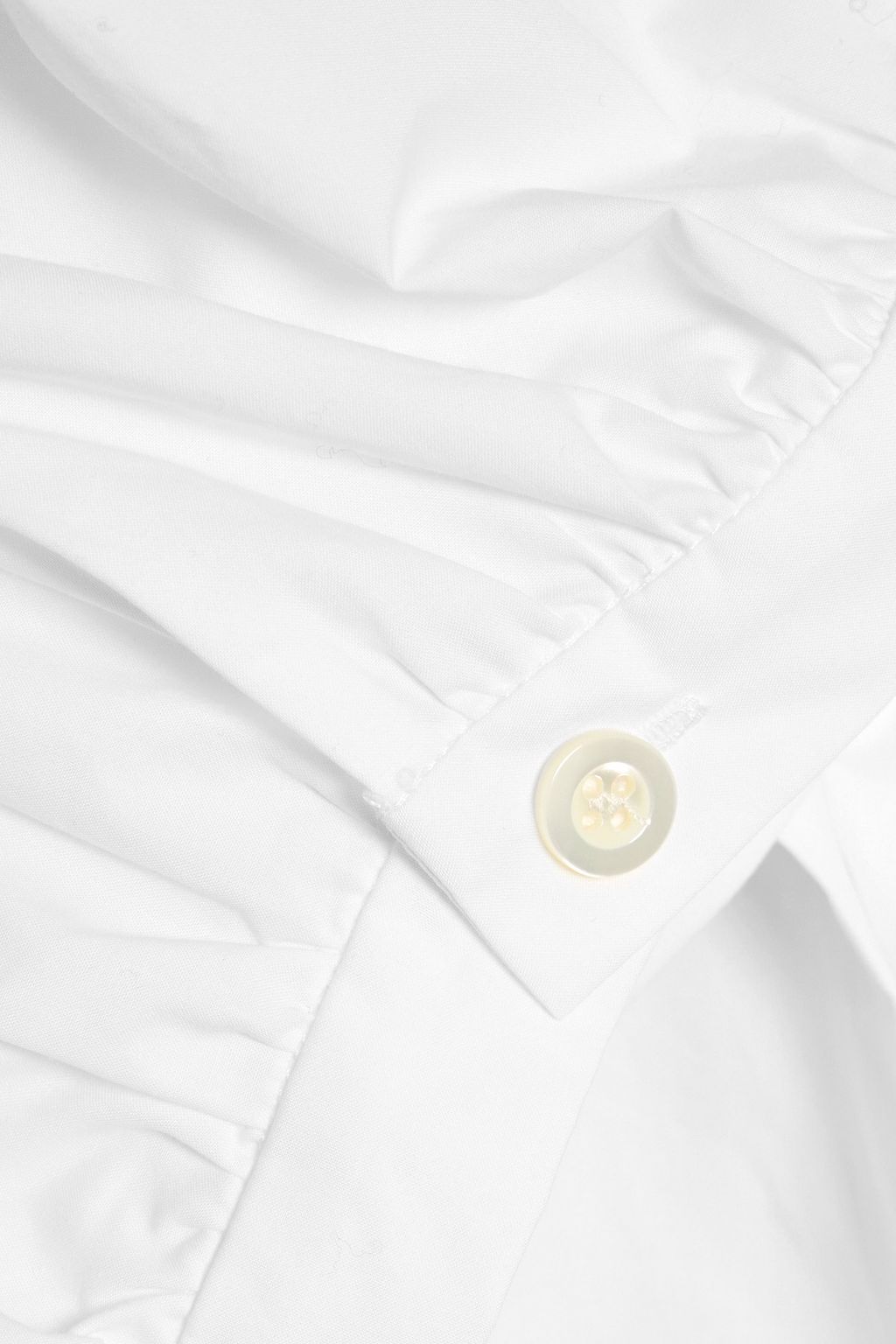 FRAME The Gathered cotton-poplin top