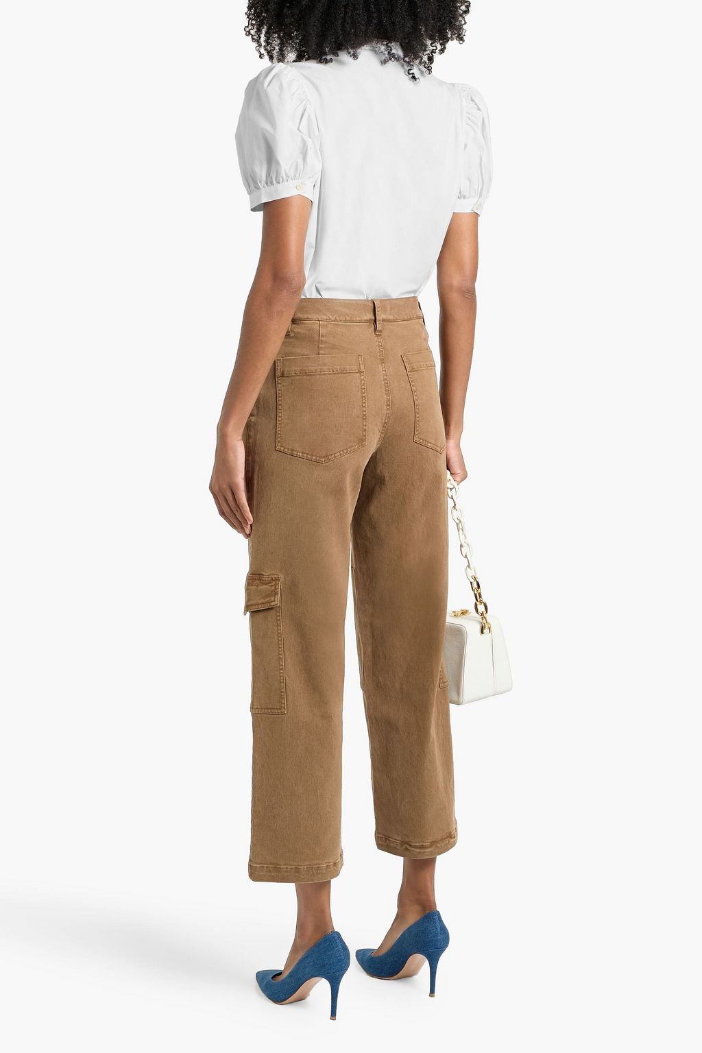 FRAME The Gathered cotton-poplin top