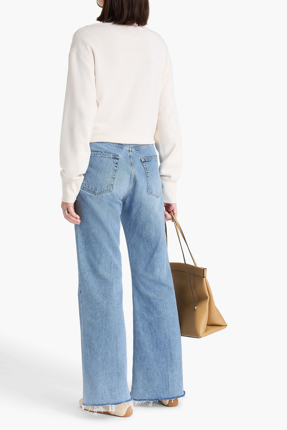 Frame The Lax High-rise Flared Jeans In Blue