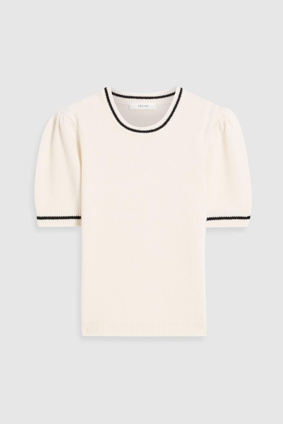 Frame The Cashmere Gathered Sweater Cream In Neutral