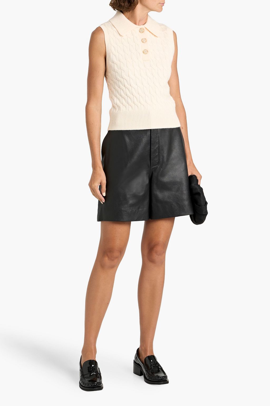 FRAME Cable-knit wool vest