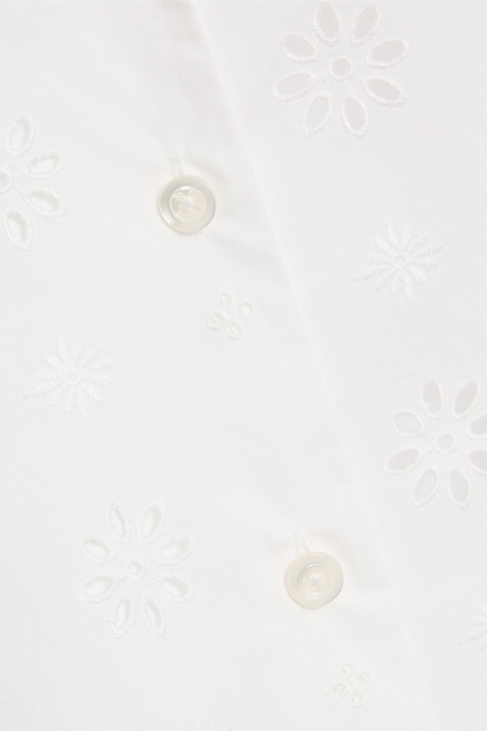 Frame Broderie Anglaise Cotton Top In White