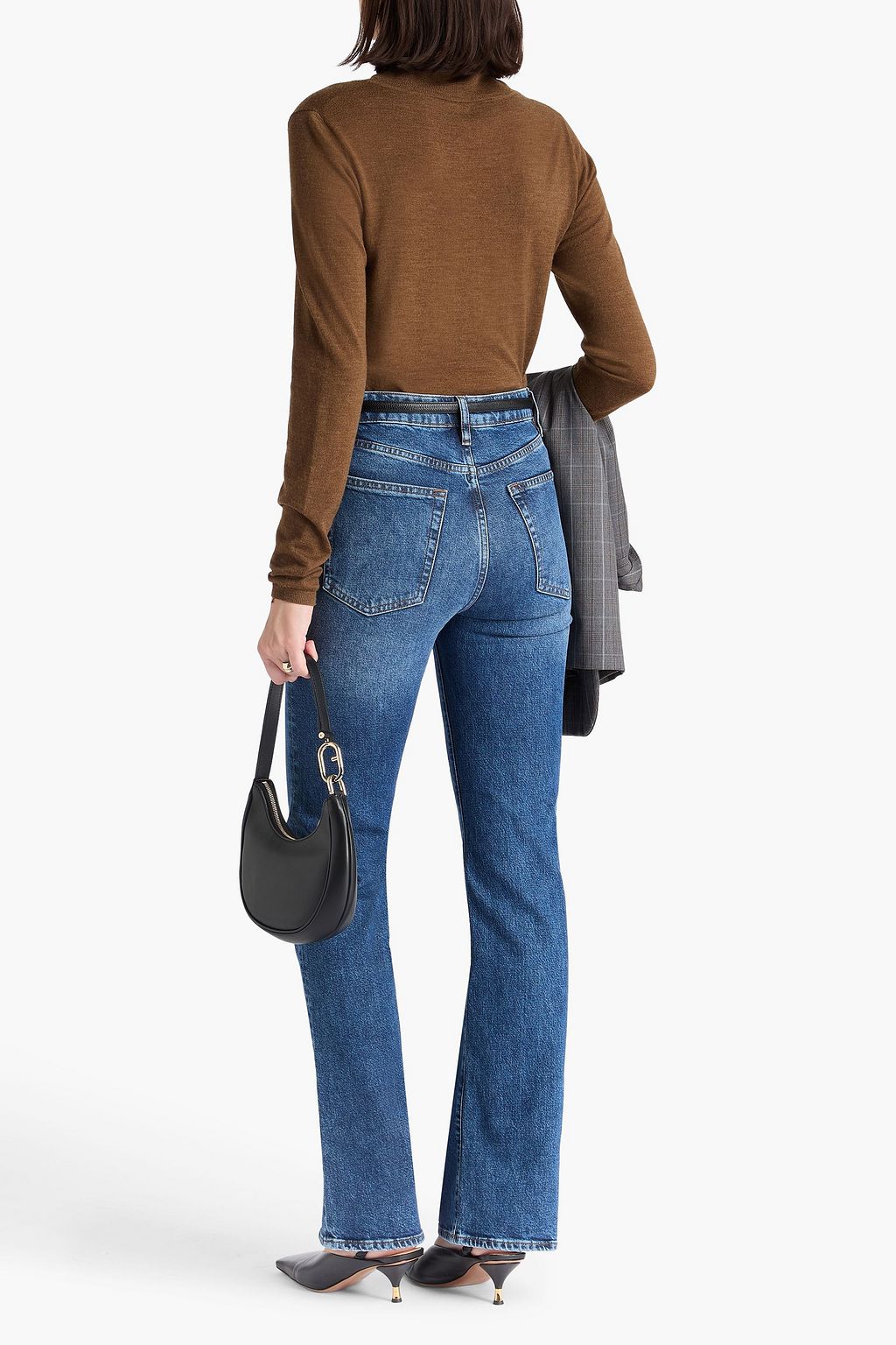 FRAME The Arrow high-rise bootcut jeans