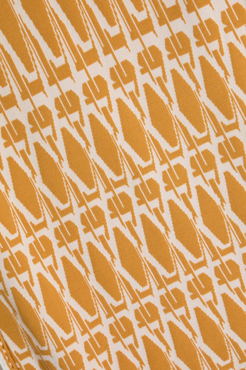 Diane Von Furstenberg Reilly Frayed Jacquard-knit Mini Dress In Marigold