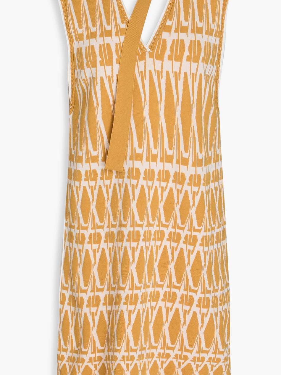 reilly frayed jacquard-knit mini dress