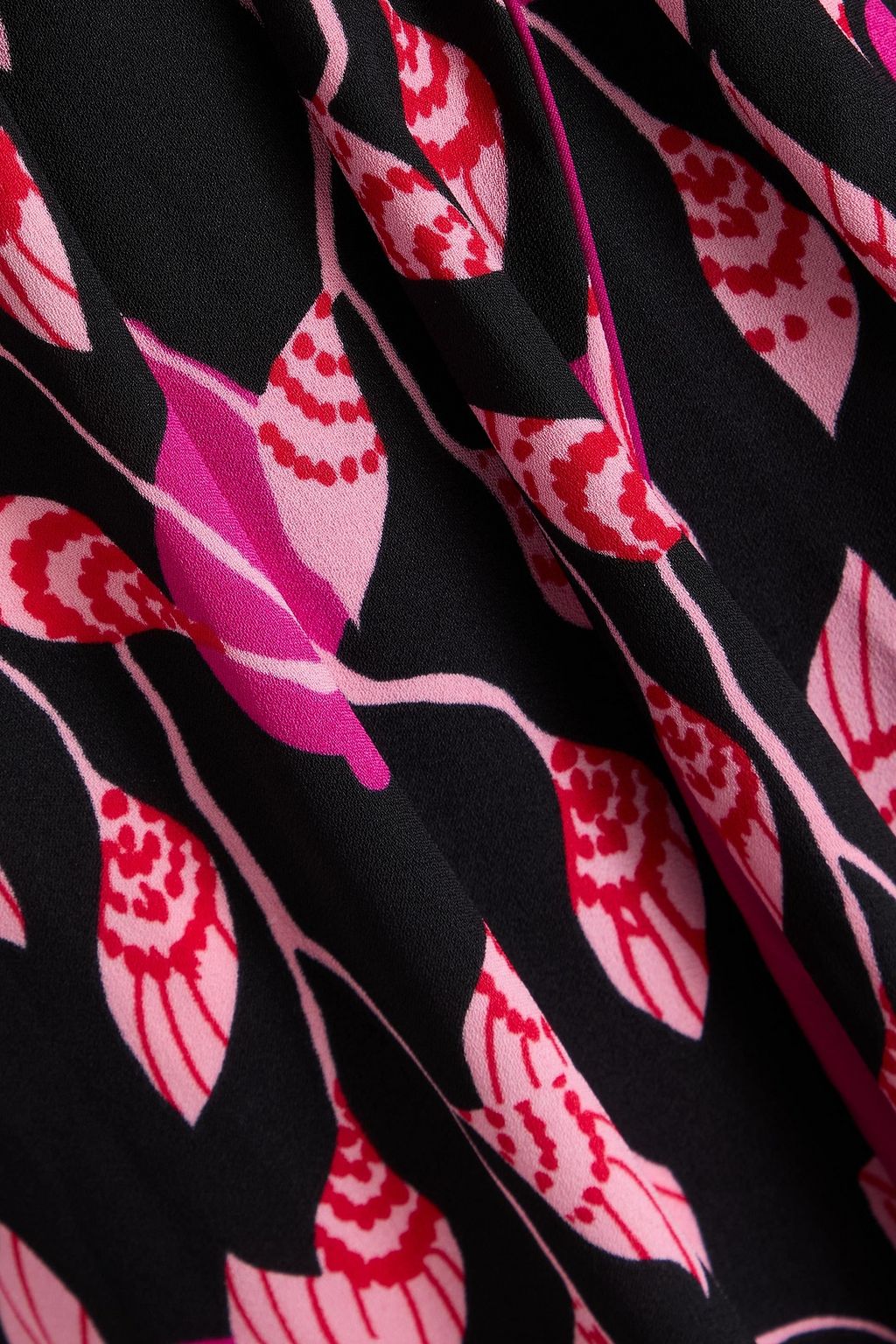 DIANE VON FURSTENBERG 프린트 크레이프 미디 랩 드레스