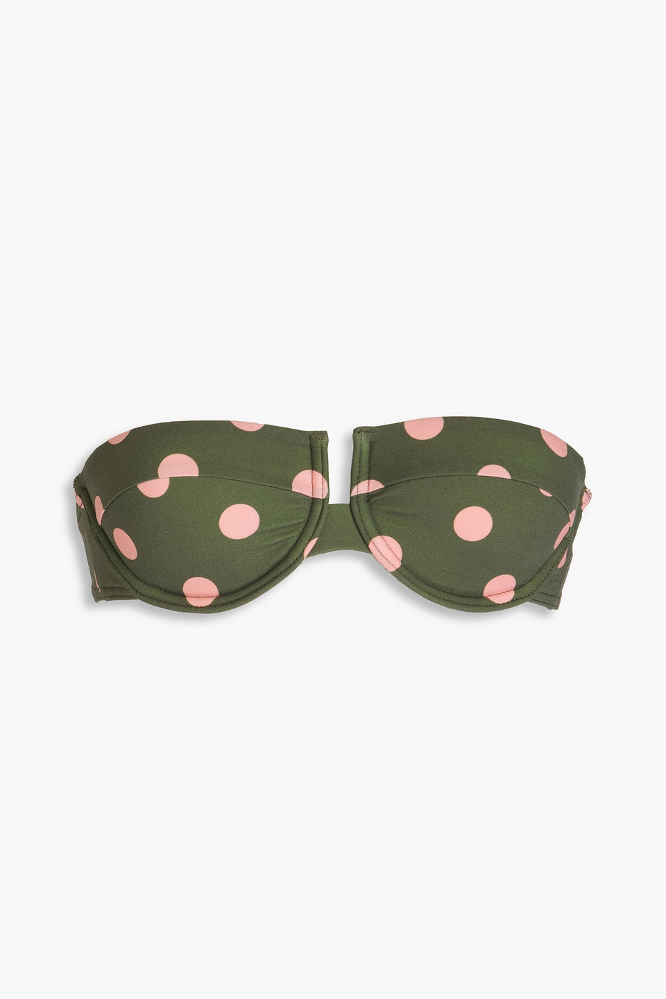 Zimmermann Neckholder-bikini-oberteil Mit Polka-dots In Military-grün