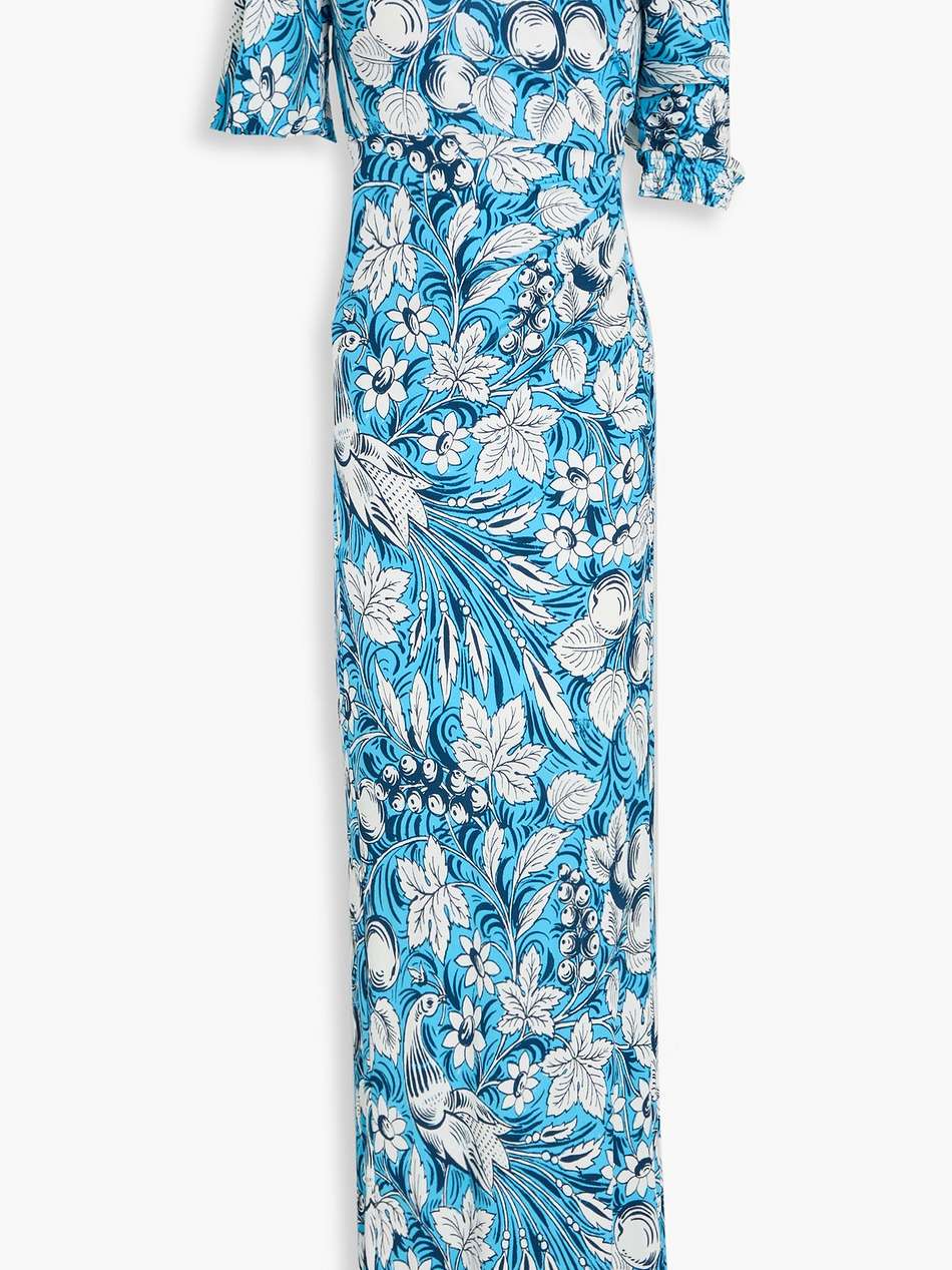 wittrock one-shoulder printed jersey maxi dress