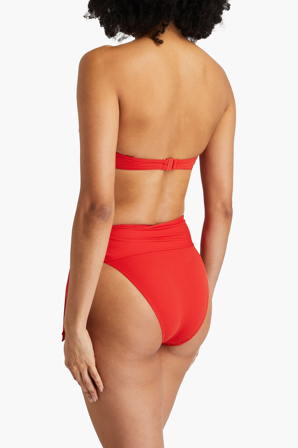 Zimmermann Knotted High-rise Bikini Briefs In Red
