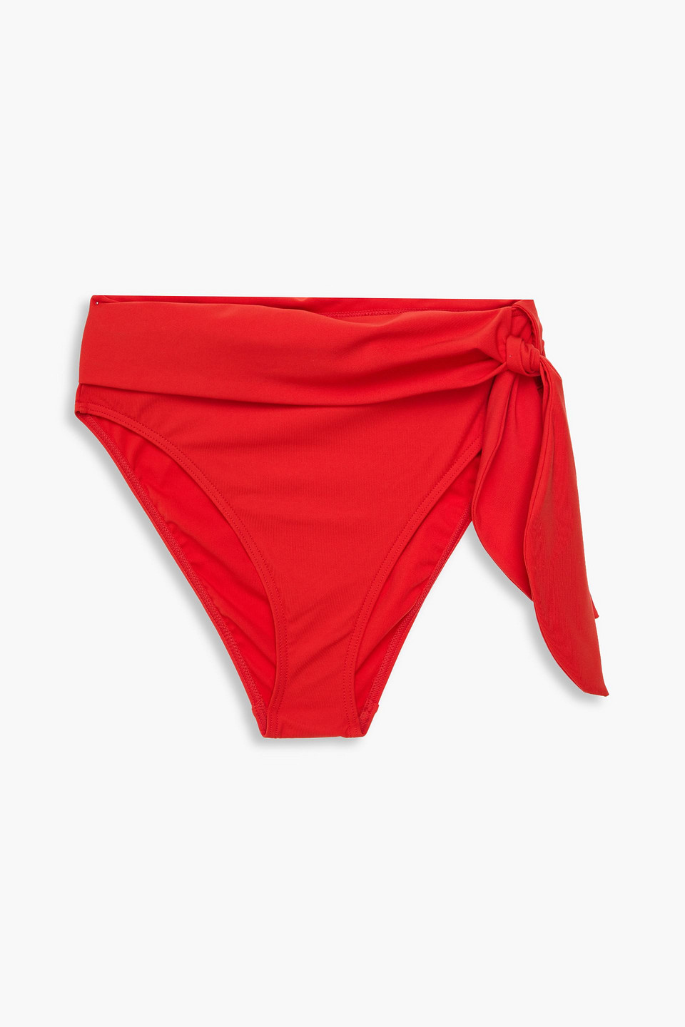 Zimmermann - Knotted high-rise bikini briefs - Red - 3