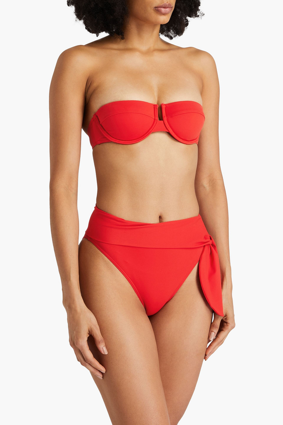 Zimmermann Bandeau Bikini Top In Red