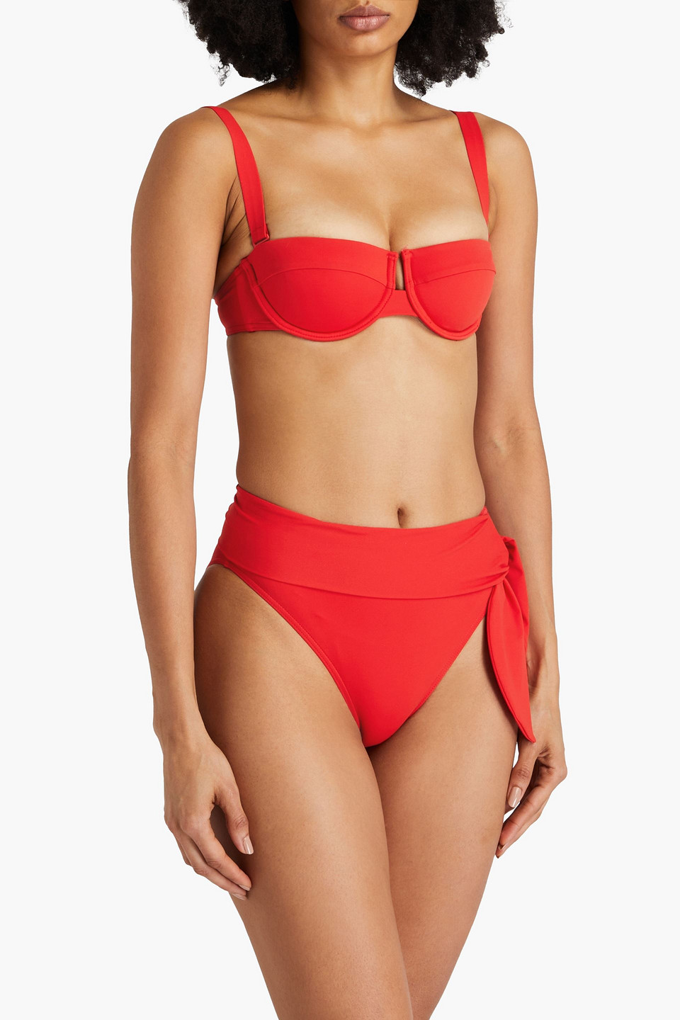 Zimmermann Bandeau Bikini Top In Red