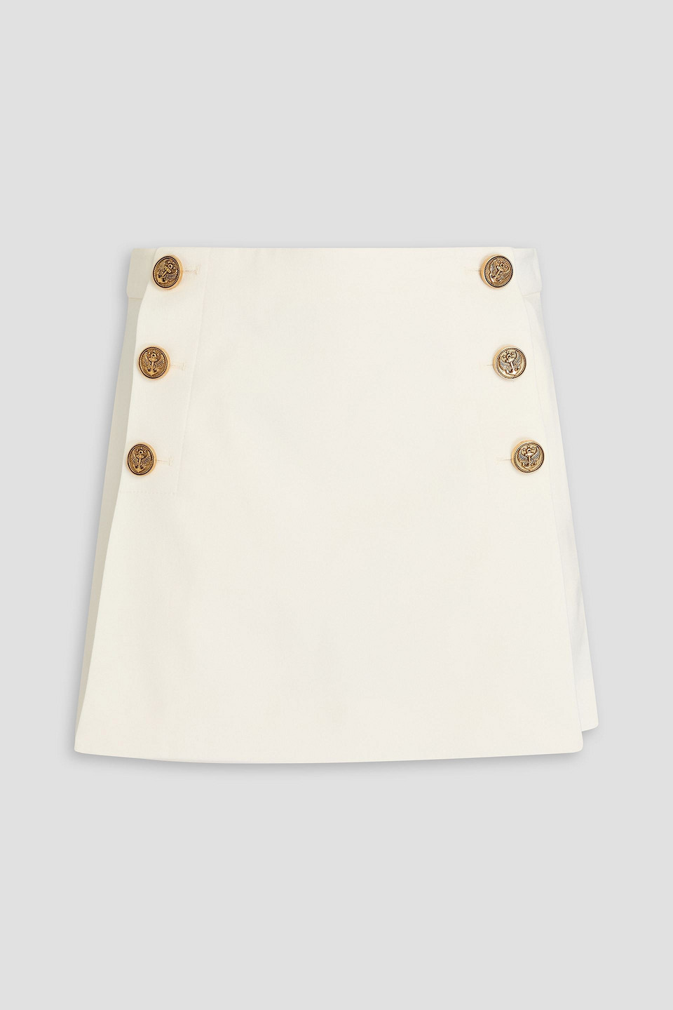 Red Skirt-effect Twill Shorts