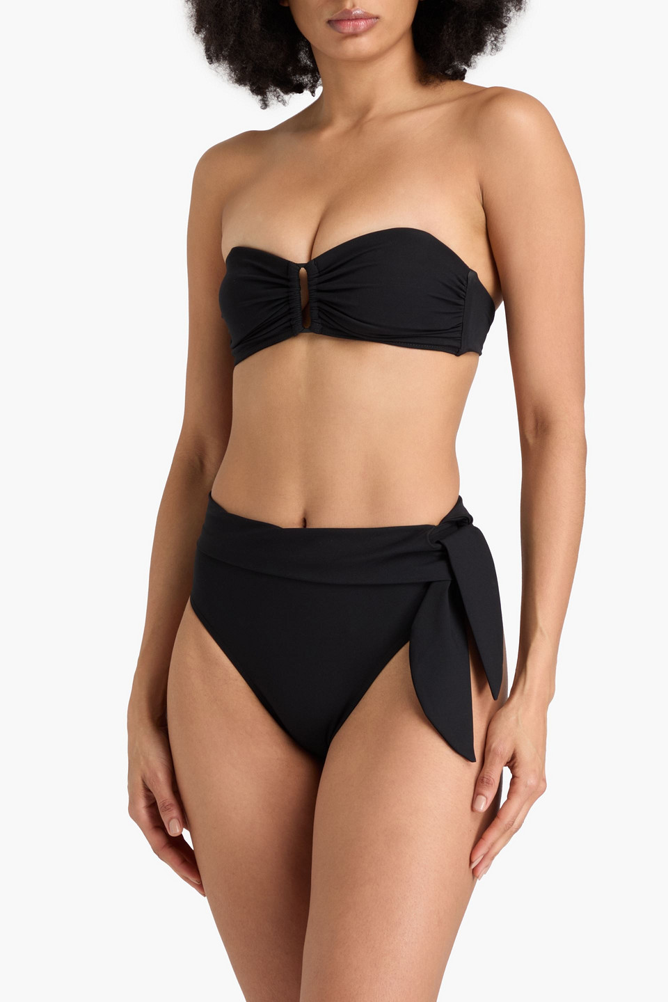 Zimmermann Knotted High-rise Bikini Briefs In Schwarz