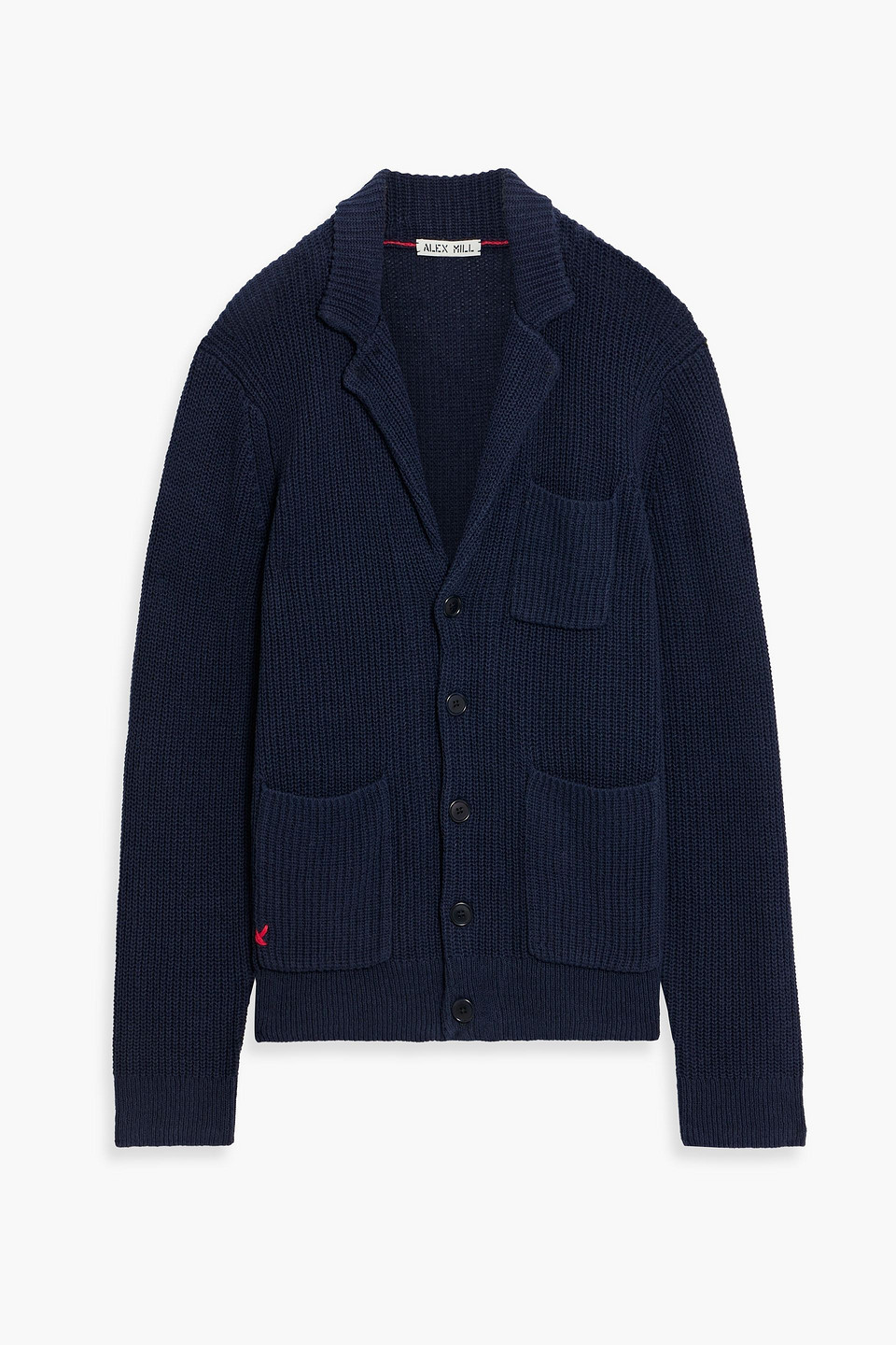 Alex Mill Mitchell Linen And Cotton-blend Cardigan In Midnight Blue