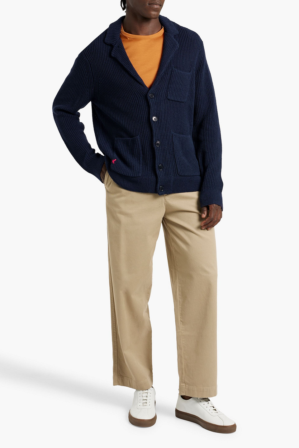 Alex Mill Mitchell Linen And Cotton-blend Cardigan In Midnight Blue