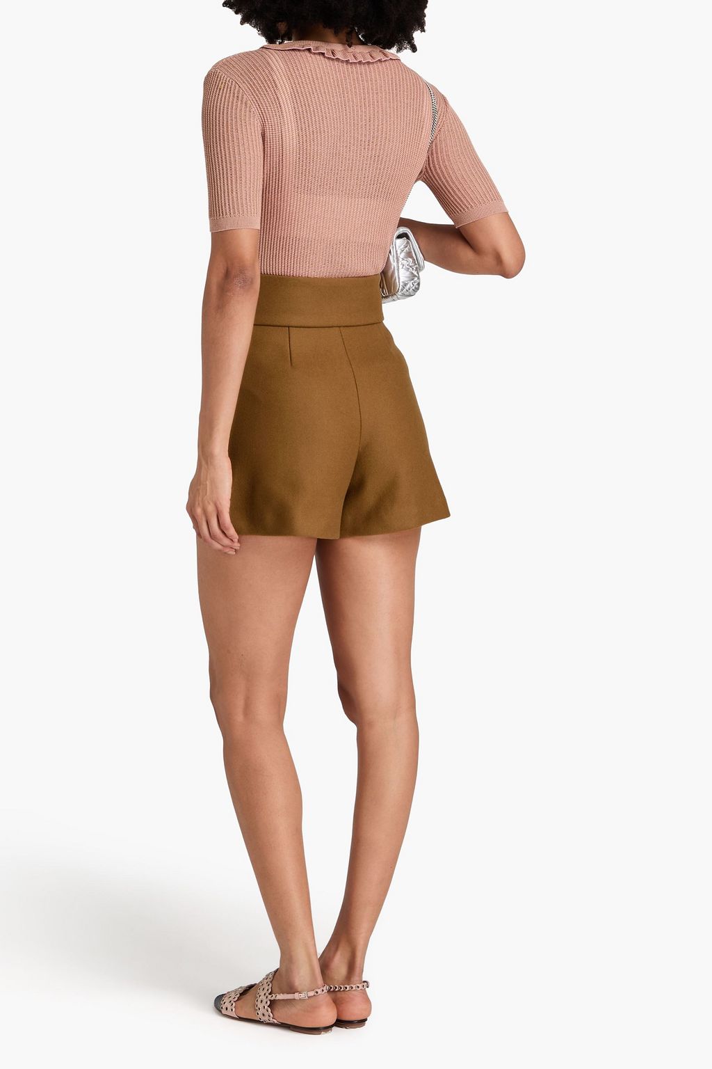 REDVALENTINO شورت من اللبّاد المصنوع من مزيج الصوف