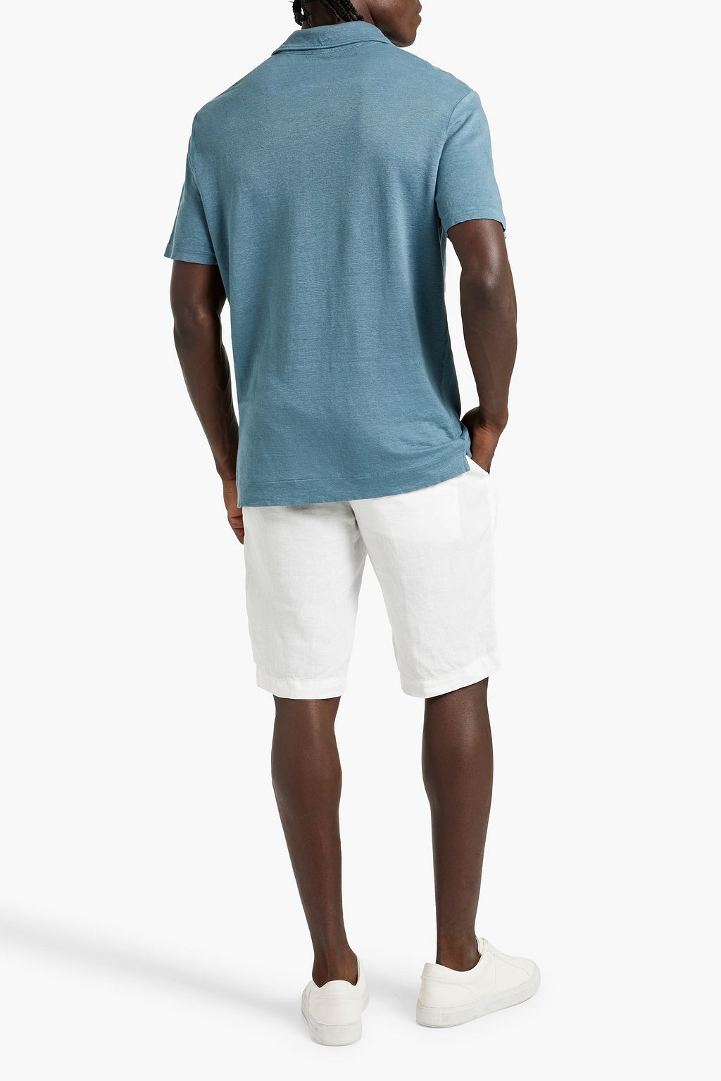 BOGLIOLI Linen-jersey polo shirt