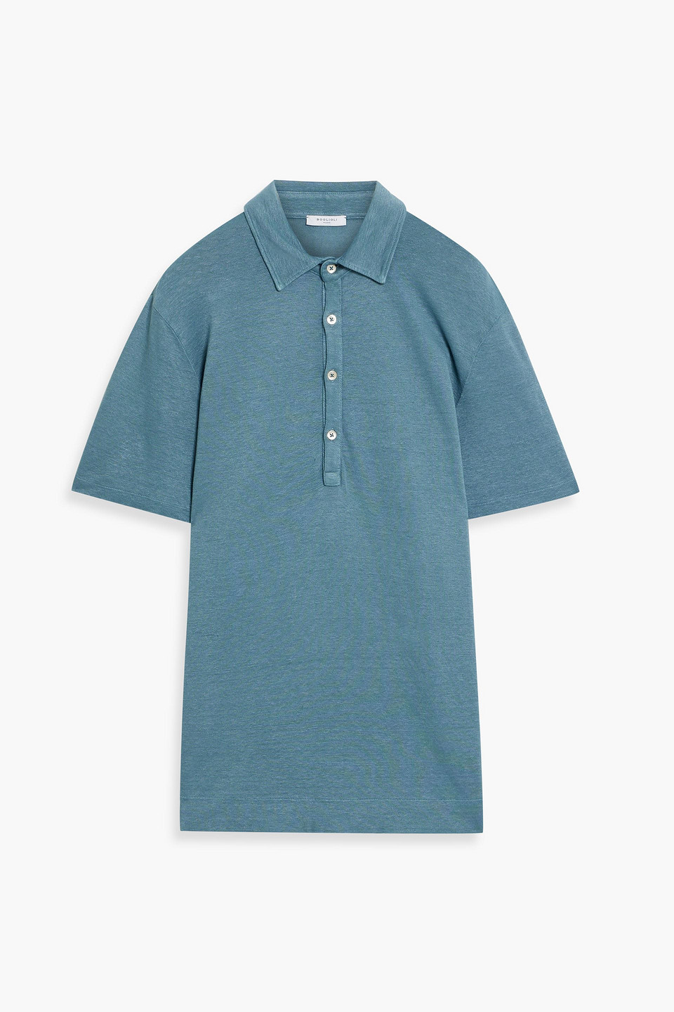 Linen-jersey polo shirt