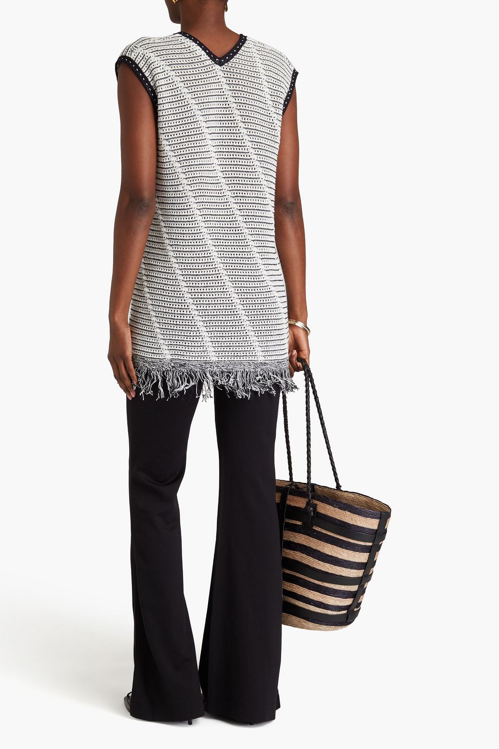 DIANE VON FURSTENBERG Styles pointelle-knit cotton top