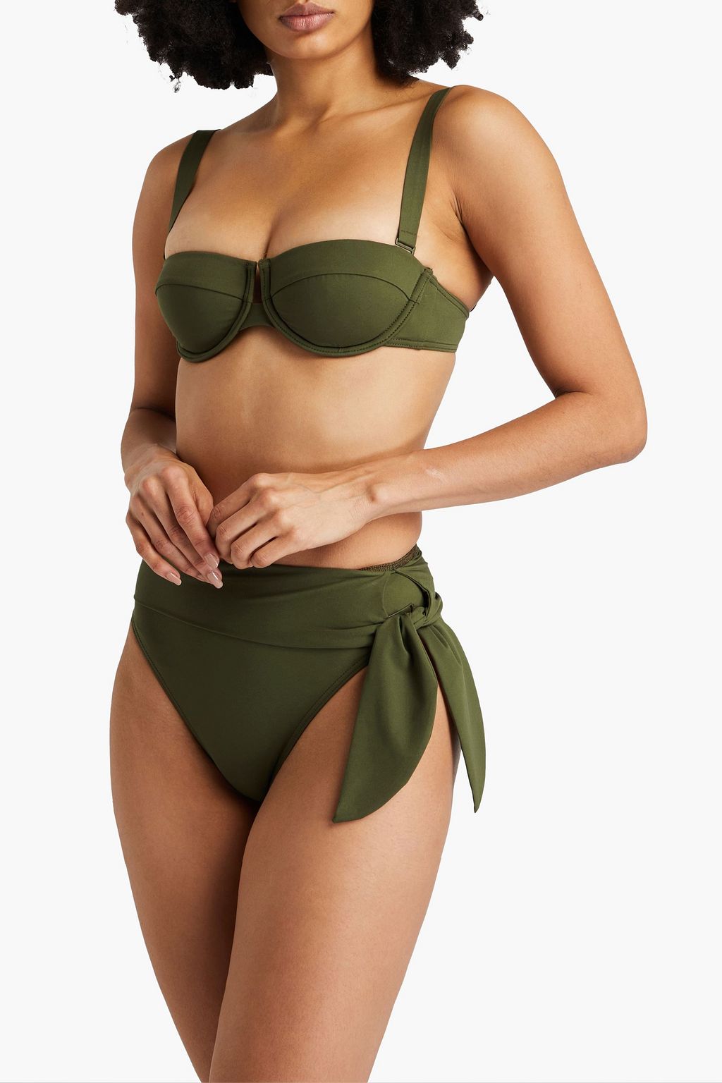ZIMMERMANN قطعة بيكيني سفلية بخصر عالٍ وبتصميم معقود
