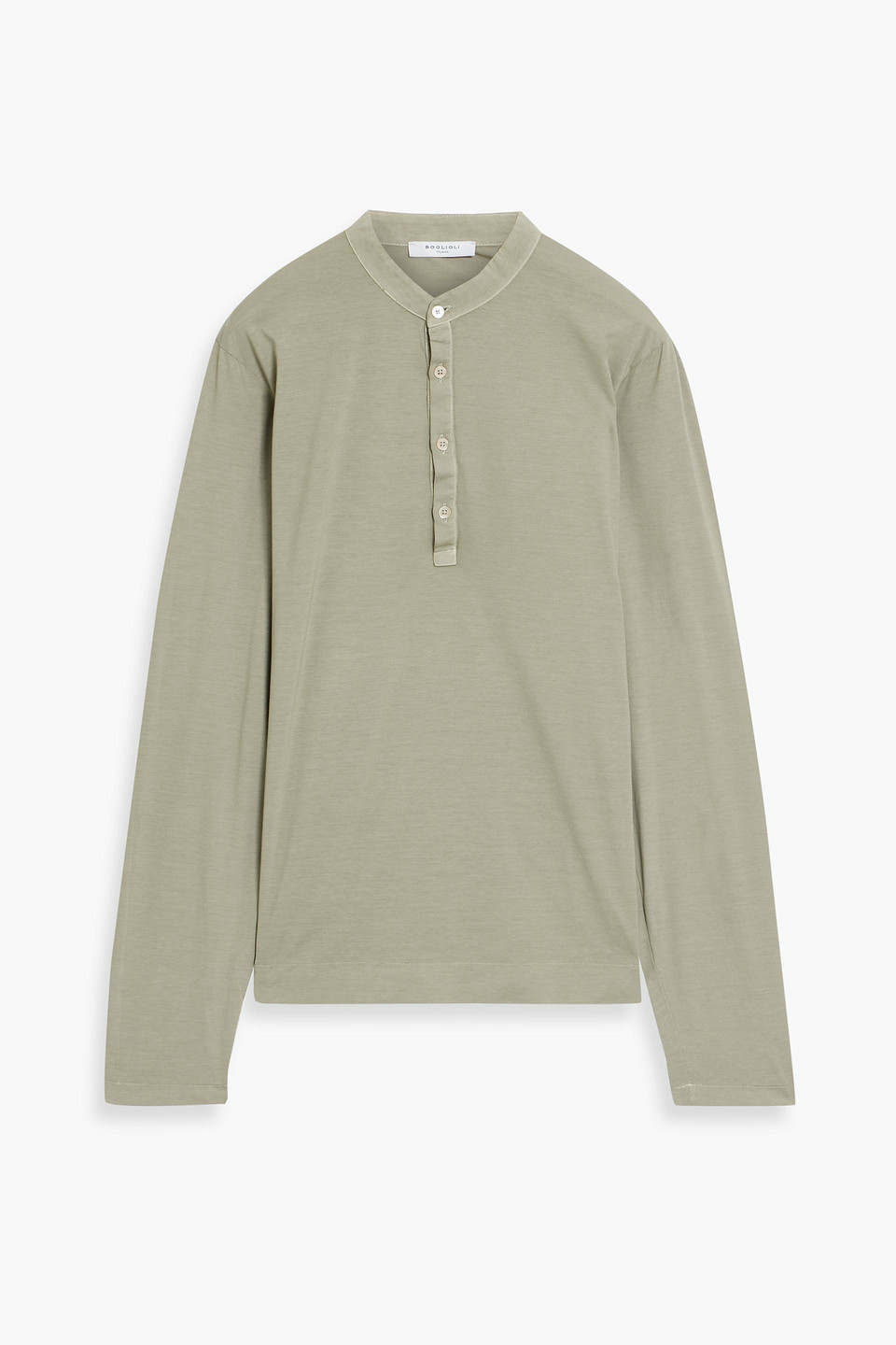 Cotton-jersey Henley T-shirt