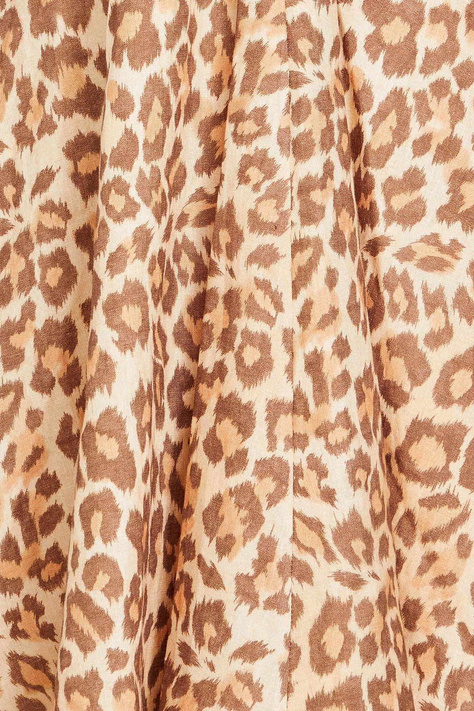 Zimmermann Minikleid Aus Leinen Mit Leopardenprint Und Bindedetail In Animal-print
