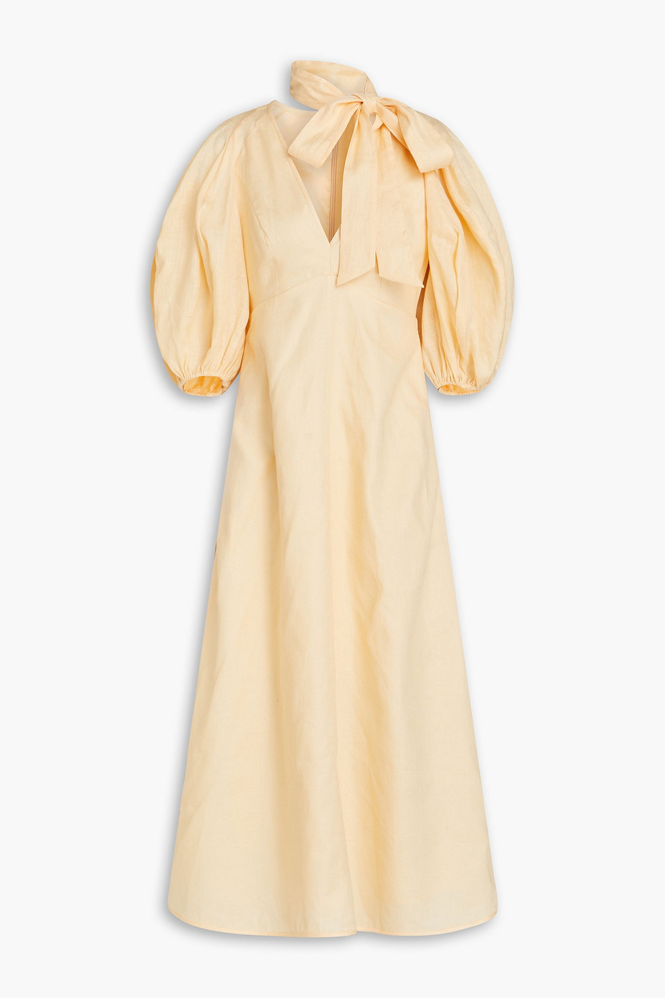 Zimmermann Midikleid Aus Leinen Mit Bindedetail In Neutral