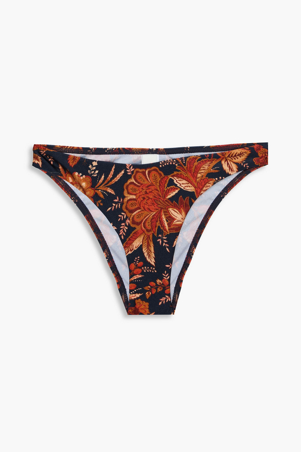 Zimmermann - Printed low-rise bikini briefs - Blue - 3