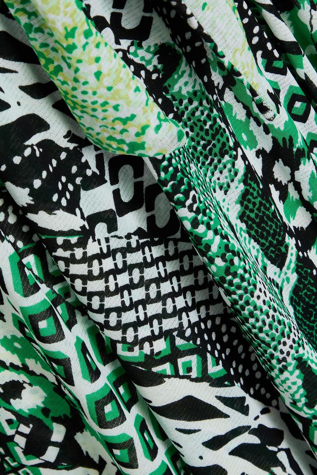 DIANE VON FURSTENBERG فستان "بيا" متوسط الطول مصنوع من الشبك ومزين بطبعات